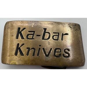 Ka-bar Knives Belt Buckle Solid Brass Taiwan